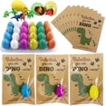thumbnail image 1 of 24 piezas de regalos del día de San Valentín para niños, regalos de fiesta de dinosaurios, tarjetas de huevos de dinosaurio para incubar a granel, huevos de Pascua con mini juguetes de dinosaurio en, 1 of 5