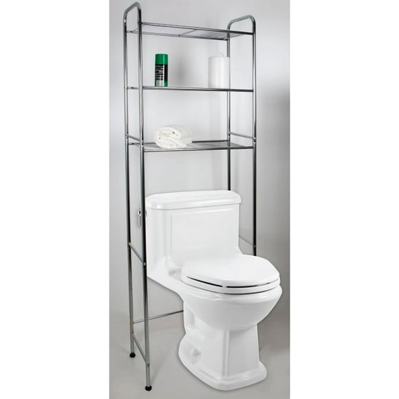 Era Nautical Over the Toilet Space Saver and Organizer, Chrome, 25x68.70in