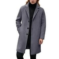 thumbnail image 2 of Trench Coat Women Men 2025 Classic Casual Single Long Sleeve Notch Lapel Knee Length Overcoat Outerwear, 2 of 6