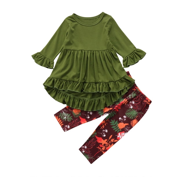 bebiullo Toddler Girls Clothes Set Little Girls Long Sleeve Highlow