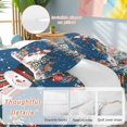 thumbnail image 2 of Christmas Snowman Duvet Cover Set Queen Size, Pine Tree Leaf Deer Xmas Balls Navy Blue 4 Piece Soft Microfiber Bedding Set with 1 Duvet Cover, 1 Flat Sheet, 2 Pillowcases, 2 of 9