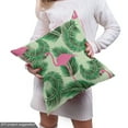 thumbnail image 5 of Ambesonne Flamingo Fabric by the Yard Upholstery, Summer Tropical Bird Palm, 3 Yards, Pink Emerald, 5 of 5
