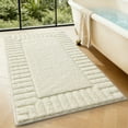 thumbnail image 4 of FRABE Bathroom Rugs Non Slip with Rubber Backing, Extra Soft Plush Microfiber Bath Rug Absorbent, Machine Washable Bath Mat Quick Dry for Tub, Shower, Ivory White, 24"x43", 4 of 10