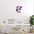 thumbnail image 2 of Purple Lab Dog Happy Retriever Animals & Insects Graphic Art Unframed Art Print Wall Art, 2 of 6