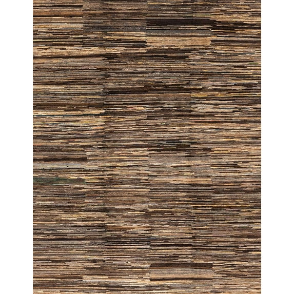 Ahgly Company Indoor Rectangle Abstract Bakers Brown Abstract Area Rugs, 4' x 6'