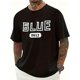 thumbnail image 1 of Men's "BLUE" T-shirt For Summer, Oversized Comfortable Short Sleeve Shirt For Males, 1 of 4