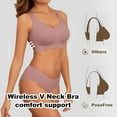 thumbnail image 3 of PoseFree Womens Seamless Wireless Supportive Bra Push Up Comfort Soft No Underwire Full Coverage T-Shirt Bra, 3 of 5