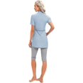 thumbnail image 2 of Maillot de Bain pour Femmes, Combinaison à Manches Courtes, Fermeture Éclair devant, 3 Pcs, 4TG, 2 of 5