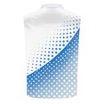 thumbnail image 5 of Nmnitkp Men's Zip Collar Sleeveless Golf Shirt, Gradient Polka Dot Breathable Athletic Tank Top for Golf, Fitness & Summer Casual Wear Blue,S, 5 of 5