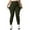 Army Green, variant on Women's High Waisted Lined Leggings Winter Plush Warm Leggings Solid Color Tummy Control Yoga Pants Outdoor Tights