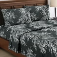 thumbnail image 5 of Collections Etc 4-Piece Foliage Bed Sheets and Pillowcases Set | Graceful Branch Design | Fitted Sheet, Flat Sheet, Pillowcases | Machine Wash, Polyester, 5 of 5