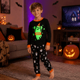 thumbnail image 6 of Boys Halloween Ghost Pajamas Glow in The Dark Cotton 2 Piece Sleepwear Set Long Sleeve Kids PJs for Toddler Boys 6Y, Ghost II, 6 of 7