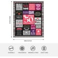 thumbnail image 3 of 50th Birthday Gifts for Women, 50 Year Old Gifts for Women, 50 Birthday Gifts for Women, 50th Birthday Gift Ideas, 50th Birthday Gifts, Throw Blanket 40"x50", 3 of 5