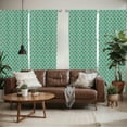 thumbnail image 2 of Ambesonne Modern Window Curtains, Ladybugs Tiny Stars, Each 28" W x 84" L, Teal Red Black, 2 of 5