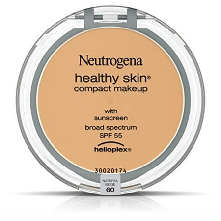 neutrogena healthy skin compact makeup foundation, broad spectrum spf 55, natural beige 60, .35