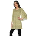 thumbnail image 2 of Moomaya Kurtis Courtes en Poly-Crêpe pour Femmes, Robe à Manches Kimono Imprimée, Haut Indien, 2 of 5
