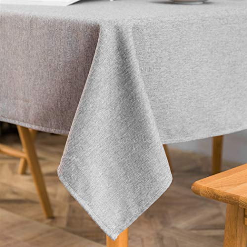 Spring Garden Home Tablecloths Square Faux Linen Cloth Tabletop Decoration For Small Round Card End Side Table 52 X Light Grey Com Faux Linen Cloth Tabletop Decoration, Small Round Side Tablecloth