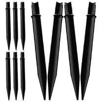 HEANUJJ 10Pcs Black Plastic Outdoor Light Stakes Replacement Parts for Garden Solar Lamp