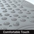 thumbnail image 7 of Semfri Gray Round Non Slip Shower Mat 22 x 22 inches Textured Surface Anti Slip Bath Mats with Drain Hole in Middle Bathroom Bath Massage Foot Mat for Shower Stall Bathroom Floor Showers, 7 of 7