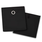 Mainstays Collapsible Fabric Cube Storage Bins, Rich Black, 4 Pack, 10.5 in x 10.5 in