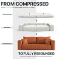 thumbnail image 5 of Onbeam 89" Corduroy Sofa, 3-Seater Living Room Couch, Side Pocket, No Assemble, Orange - Focalsweet Auth., 5 of 8