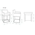 thumbnail image 3 of Home Square 42" Faux Leather Barstool in Gray & Black - Set of 3, 3 of 7