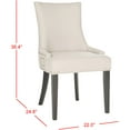 thumbnail image 3 of SAFAVIEH Gretchen 20''H Side Chair Set of 2 Silver Nail Head Taupe, 3 of 7