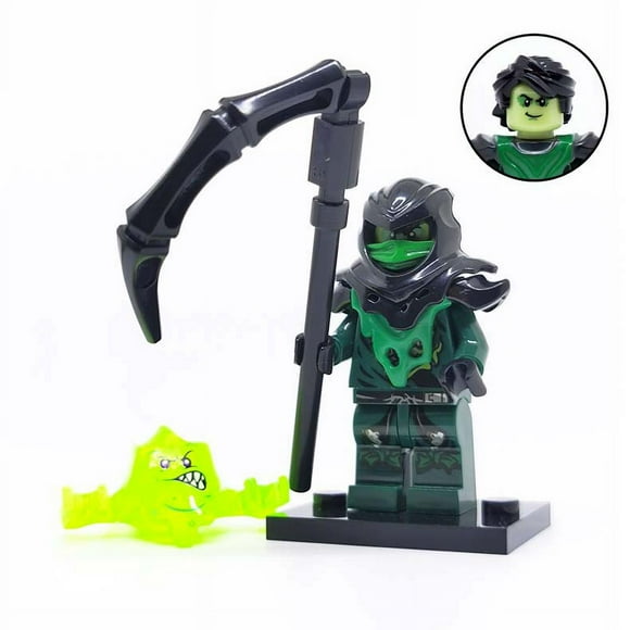 1 Pce Figurines Ninjago Blocs de Construction Jouets, Figurines d'Action Ninja 1,77 Pouces Personnage de Film d'Animation Jouet de Combat pour Garçons Filles Fans Bi Figurines d'Action Décoration de Bureau Meilleur Cadeau pour