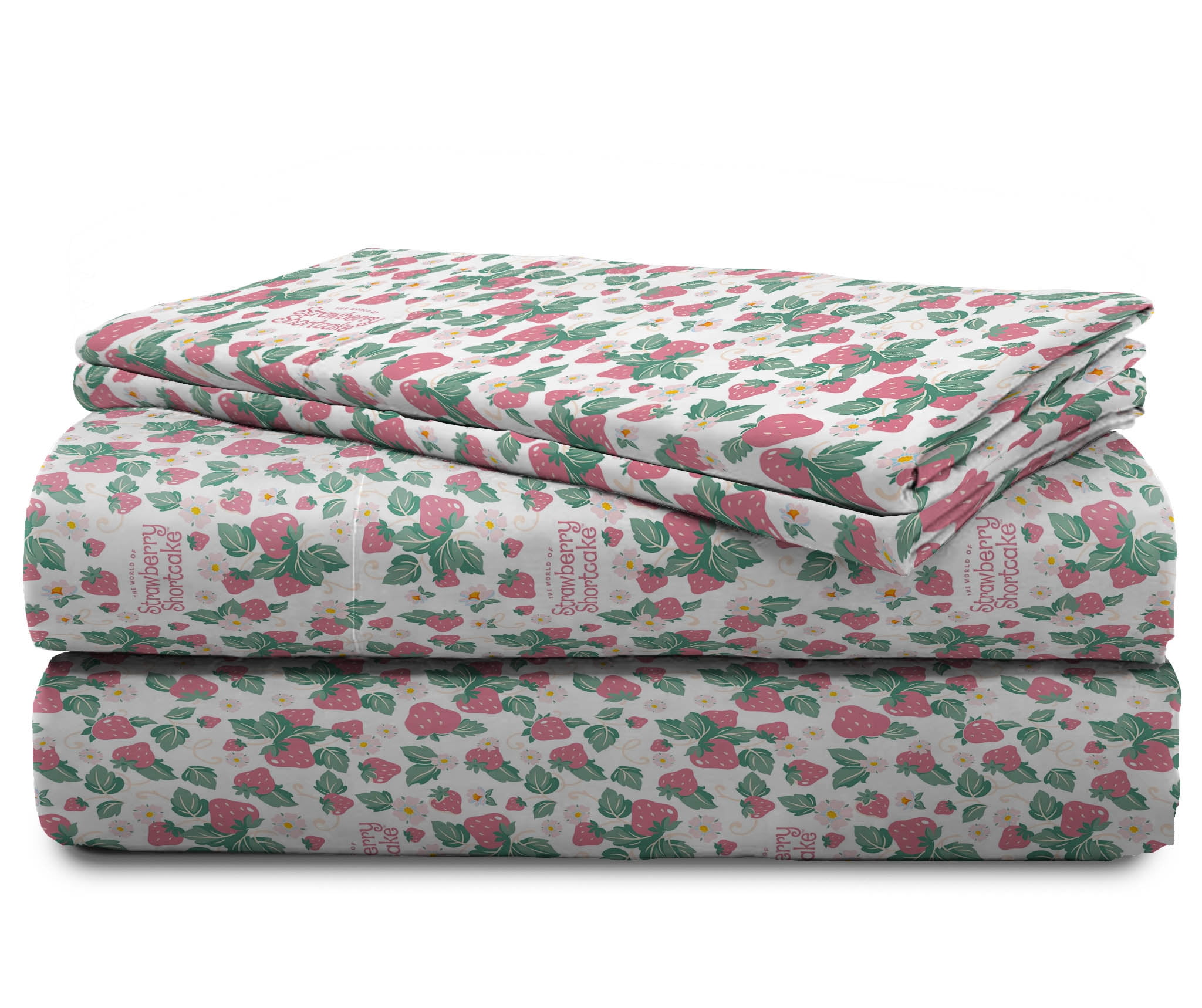 Wildbrain Strawberry Shortcake Berry Meadows 4 Piece Full Size Kids Sheet Set - Soft Kids Bedding