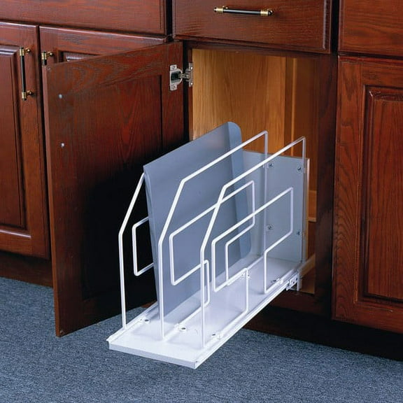 Knape & Vogt Tray Divider Roll Out, 19-1/2" Height, 6" Width, 22" Depth, White