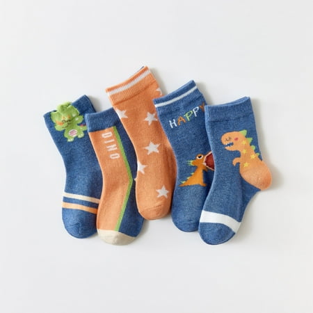 

AURIGATE Clearance! Baby Girls Socks Toddler Baby Boys Children s Cute Colorful Dinosaur Pattern Non-slip Breathable Cotton Middle Socks Sox
