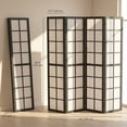 thumbnail image 3 of HOMCOM 4 Panel Room Divider, 5.6 ft Folding Privacy Screen, Black, 3 of 10