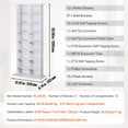 thumbnail image 6 of VEVOR Media Storage Cabinet, 8-layer DVD Shelf Holds up to 464 CDs, Adjustable CD Shelves 16 Compartments, Protects & Organizes Music, Movie, Video Games or Memorabilia Collections, White, 6 of 9