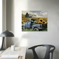 thumbnail image 4 of Chilfamy Old Truck &amp; Barn &amp; Sunflower Pictures Wall Art, Spring Flowers Field Landscape Artwork for Farmhouse Decor, Rustic Canvas Wall Art for Country Room Decor 20x16in, 4 of 6