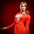 thumbnail image 4 of Accesorios de acción 1/6 CUTICAT vestido de noche rojo Para figura de acción femenina, 4 of 8