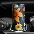 thumbnail image 3 of 20oz Colorful Floral Pattern Skinny Tumblers Stainless Steel Tumbler with Lid and Straw,Vacuum Insulated Double Wall Travel Tumbler Cups with Cleaning Brush for Coffee,Tea, 3 of 6