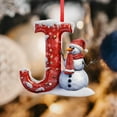 thumbnail image 4 of HomeDM Letter J Christmas Ornaments for Xmas Tree Decor 3.9" Christmas 26 Letter Hanging Pendant 2D Acrylic Christmas Ornaments for Christmas Tree Wedding Party Garland Decor Red, 4 of 5