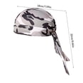 thumbnail image 4 of Naiovety Sombreros Gorros de quimio Pañuelo para la cabeza Bandana Quick Sun Pasamontañas atado por detrás Hip Pop Head Wrap Casco Capucha interior Ciclismo camuflaje gris Naiovety OD020489-16B, 4 of 6