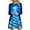 Blue, variant on 2024 Women's Christmas Tunic Dress Fashion Xmas Tree Print Long Sleeve Round Neck T-Shirt Dress Burgundy