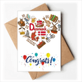 thumbnail image 1 of Denmark Love Heart Landscap National Flag Wedding Cards Congratulations Greeting Envelopes, 1 of 3