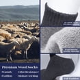 thumbnail image 6 of Pack of 5 Womens Wool Socks Winter Warm Thick Knit Soft Vintage Casual Crew Boot Socks Gifts, 6 of 7