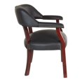 thumbnail image 5 of Traditional Guest Chair in Black Vinyl and Mahogany Legs, 5 of 5