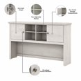 thumbnail image 3 of Pemberly Row 60W Desk Hutch in Linen White Oak - Engineered Wood, 3 of 7