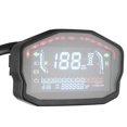 thumbnail image 4 of Herwey Akozon Motorcycle Speedometer Digital Odometer Universal LED LCD Digital Speedometer Gauge Tachometer Instrument, 4 of 8