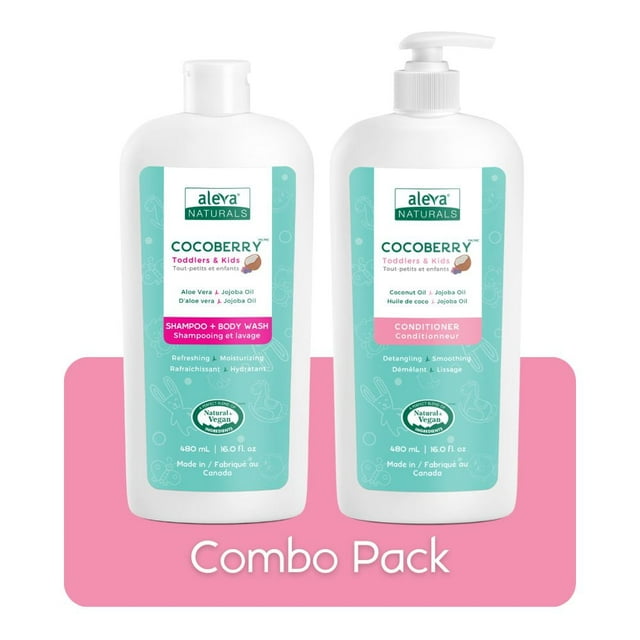 Aleva Naturals Cocoberry Shampoo & Body Wash & Conditioner DUO