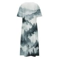 thumbnail image 3 of XUNKUSGA Maxi Dresses for Women Classic V Neck Short Sleeve Swing Dress Fashion Boho Sundresses for Women Casual a line dresses for Women Holiday Party Dresses for Women with Pockets S-2XL Gray, 3 of 4