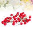 thumbnail image 3 of 100 piezas de frutas rojas, bayas, acebo, flores artificiales, selección de Navidad, decoración del hogar, adorno (12 mm), 3 of 5