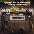 thumbnail image 3 of 54" Computer Desk, Modern Office, Study & Gaming Desk with Storage, Large Legroom, Sturdy Metal Frame, 3 of 8