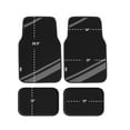 thumbnail image 2 of FH Group Carpet Liners Car Floor Mats with Faux Leather Stripes - Full Set, 2 of 5