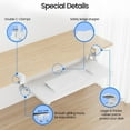 thumbnail image 6 of Large Keyboard Tray Under Desk Slide Out with Extra Sturdy C Clamp Mount System,26'' (30'' including Clamps) x11 Slide-Out Keyboard Drawer Under Desk for Typing,Keyboard Mouse Tray,White, 6 of 6